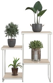 Masă consolă albă/în culoare naturală cu blat cu aspect de lemn de frasin 35x67 cm Dante – Støraa