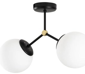 Plafonieră Opviq lights Damar, negru - alb