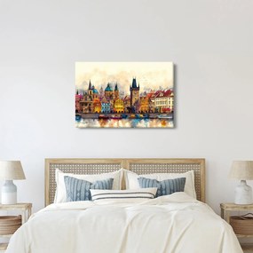 Tablou - Toamna în orașul pictat (90x60 cm)