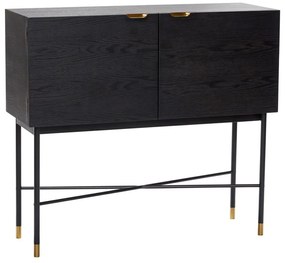 Comodă din lemn de frasin Hübsch Norm, negru