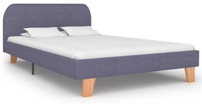 280872 vidaXL Cadru de pat, gri deschis, 120 x 200 cm, material textil
