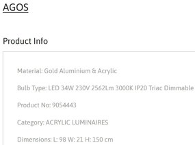 Lustra LED suspendata design modern AGOS