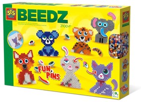 Set creativ Beedz - Margele de calcat Funpins animale