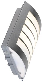 Lampă de perete exterioară neagră IP44 cu senzor crepuscular - Miro