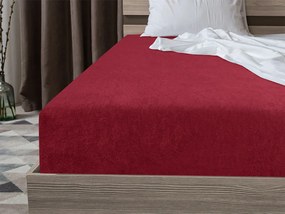 Cearsaf Frotir cu elastic EXCLUSIVE 140x200 cm visiniu
