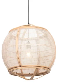 Lampa suspendată inteligentă maro 50 cm incl. Wifi G95 - Pascal