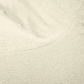 Fotoliu bean bag crem cu tapițerie din țesătură bouclé Lounge 100 – SLOWDOWN