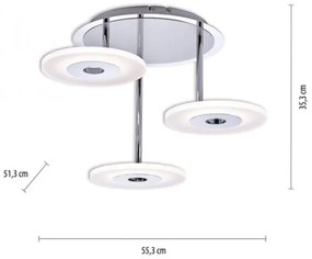Lustră LED dimabilă Paul Neuhaus 6446-55 ADALI 3xLED/13W/230V