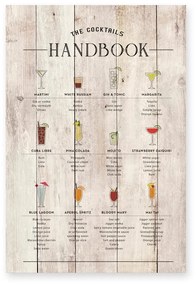 Semn din lemn 40x60 cm Cocktails Handbook – Really Nice Things