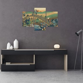 Tablou - Katsushika Hokusai, Ariwara no Narihirafrom the series One Hundred, Poems Explained by the Nurse (Hyakunin isshu uba ga etoki), reproducere (90x60 cm)