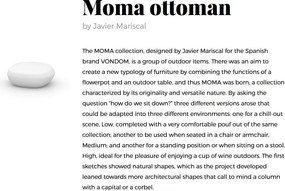 Taburete de exterior / interior design modern premium MOMA OTTOMAN 45080A Vondom