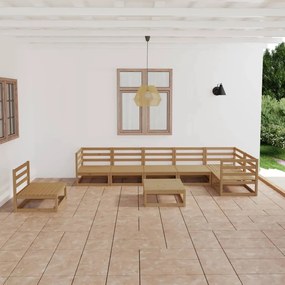 3075602 vidaXL Set mobilier de grădină, 8 piese, maro miere, lemn masiv pin