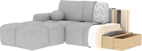 Colțar Vittario extensibil, 227x170x95 cm, orientare stânga – Modullo 20