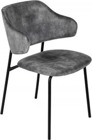 Set 2 scaune stil modern Tracy Alpine, catifea gri inchis