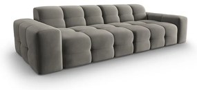 Canapea gri cu tapițerie din catifea 255 cm Kendal – Micadoni Home