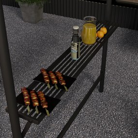 Outsunny Cort pentru grătar, acoperiș pentru grătar, rezistent la intemperii, inclus buzunare laterale, 277 x 149 x 230 cm, Gri închis | Aosom Romania