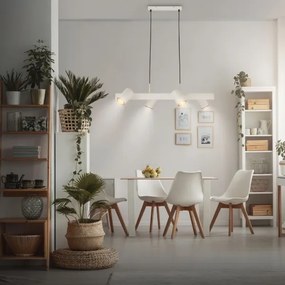 Briloner 4058044 - Candelabru suspendat pe cablu ERA 4xGU10/10W/230V, crem