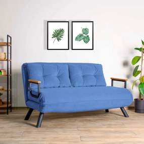 Canapea cu 2 Locuri Sando 2-Seater, Albastru, Extensibila