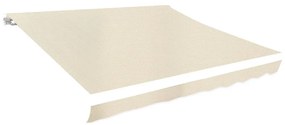 vidaXL Pânză de copertină, crem, 3 x 2,5 m, (cadrul nu este inclus)