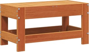 vidaXL Taburet de grădină, maro ceruit, 62x30x32 cm, lemn masiv pin