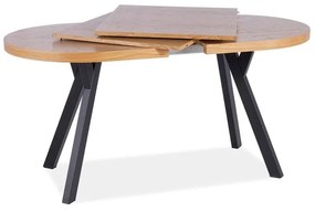 Masa de bucaterie Domingo II, stejar / negru