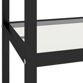 Masa consola negru marmuratransparent 100x36x168 cm sticla 1, negru si negru marmorat