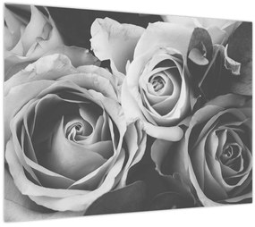 Tablou - Trandafir,alb-negru (70x50 cm)