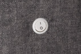 Noptiera ovala cu iluminat LED SIGNUM 55cm catifea gri