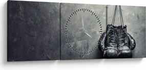 Tablou - Mănuși de box (cu ceas) (90x30 cm)