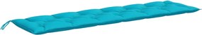 vidaXL Pernă pentru bancă de grădină, turcoaz, 200x50x7 cm, textil