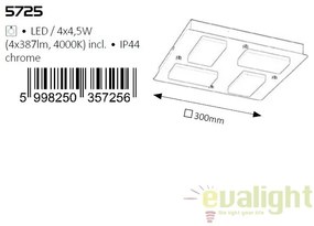 Plafoniera LED pentru baie cu protectie IP44 Ruben 5725 RX