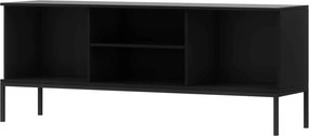 Comodă TV lemn masiv Sia Negru, 150 × 40 × 60 cm