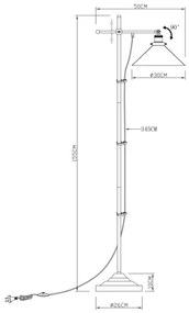 Globo 15053S - Lampadar LENIUS 1xE27/60W/230V