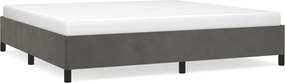 vidaXL Cadru de pat fără saltea, gri închis, 200x200 cm, catifea