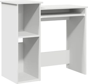 vidaXL Birou cu rafturi, alb, 84x40x78 cm, PAL