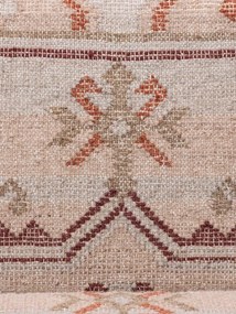 Fotoliu lounge kilim din lână și iută naturală cu structură din lemn de acacia, „Tierra”