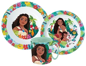 Disney Vaiana Lagoon set de vesela, set din micro plastic cu cană 350 ml