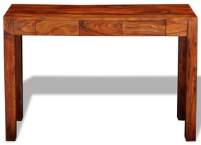 242441 vidaXL Masă consolă cu 3 sertare, 80 cm, lemn masiv de sheesham