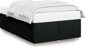 vidaXL Cadru de pat fără saltea Negru 120x190 cm țesătură