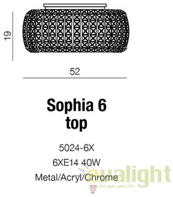 Lustra moderna aplicata design elegant 52cm SOPHIA 6 TOP