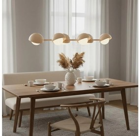 Lustră pe cablu BOOM 6xG9/8W/230V bej