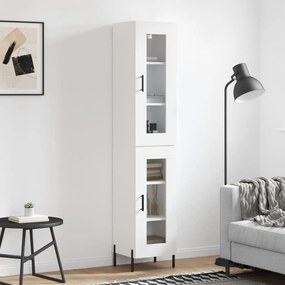 vidaXL Dulap înalt, alb, 34,5x34x180 cm, lemn prelucrat