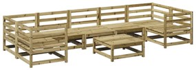 3299334 vidaXL Set canapea de grădină, 8 piese, lemn de pin tratat