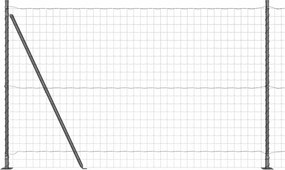 vidaXL Gard cu Stâlp Gri 1,4 x 10 m Oțel și PVC