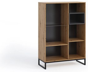 Vitrina Oliver WIT90 (Stejar artisan + Negru mat). 1051802
