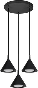 Brilagi - Lampă suspendată pe cablu CONE TRIPLE ROUND 3xGX53/15W/230V negru