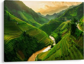 Tablou - Terase de orez Mu Cang Chai (70x50 cm)