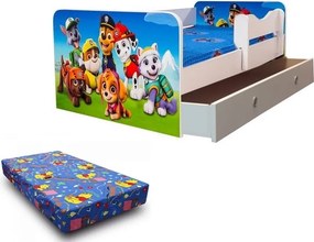 Pat junior Paw Patrol cu saltea si sertar