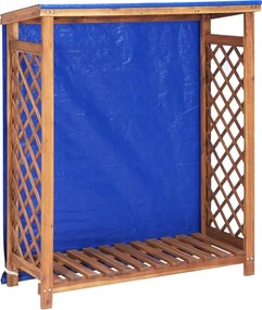 vidaXL Șopron de lemne, 105 x 38 x 115, lemn masiv de acacia