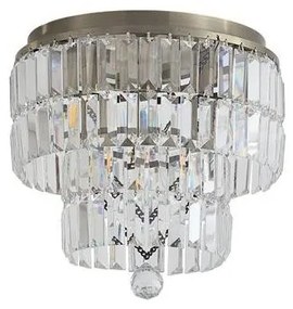 Lustra baie metal alama antic, cristal transparent Empire 4L, IP44